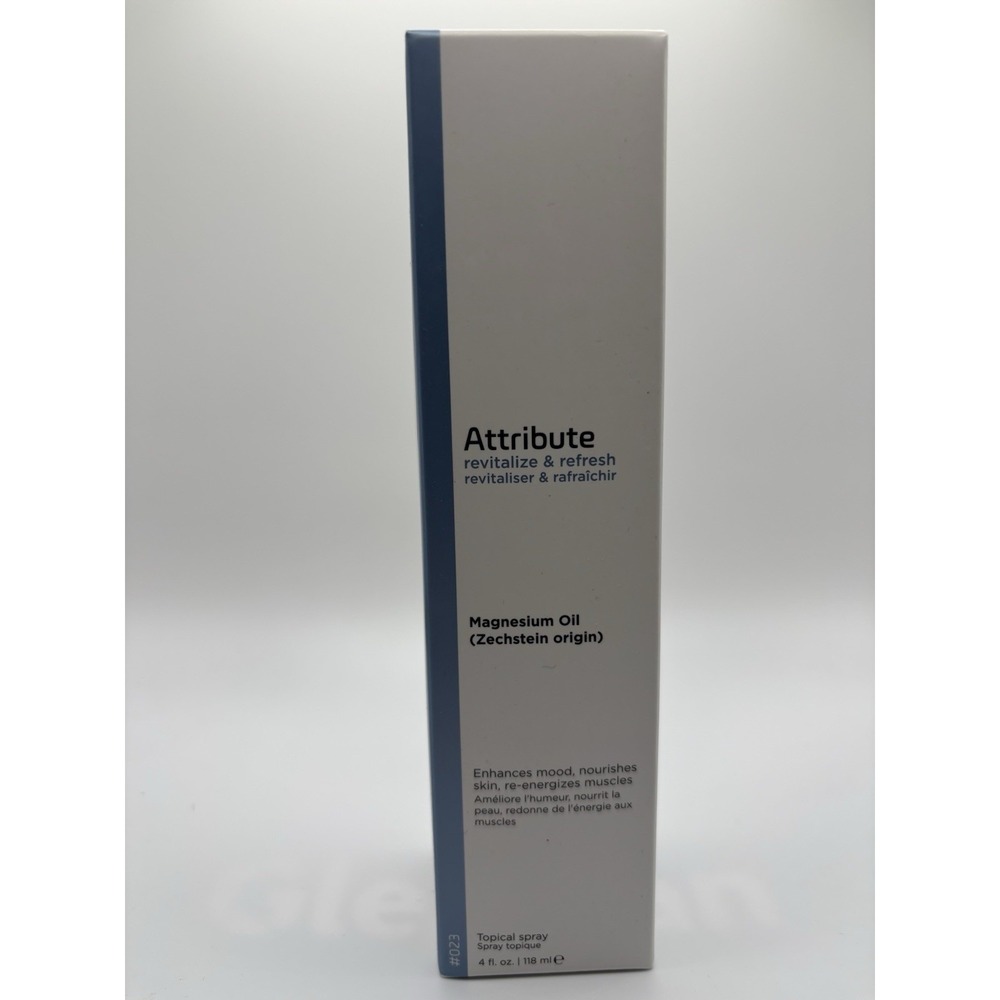 Attribute Magnesium Oil‎ Spray 100% Zechstein Magnesium Revitalize & Refresh